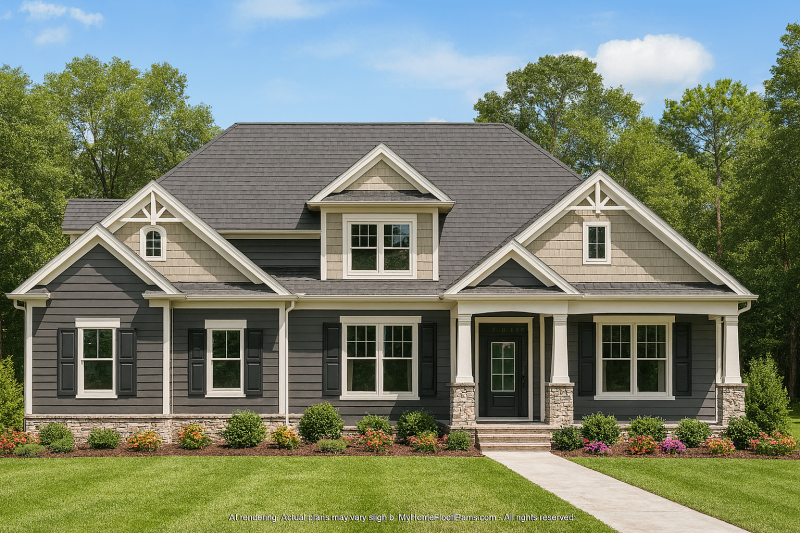 Elegant 1.5-Story House Plan with Craftsman Curb Appeal