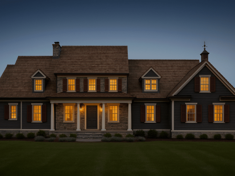 Elegant 2-Story Colonial Farmhouse Plan with CAD Designs & Spacious Layout