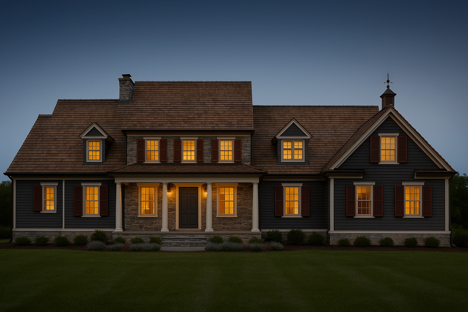 Elegant 2-Story Colonial Farmhouse Plan with CAD Designs & Spacious Layout