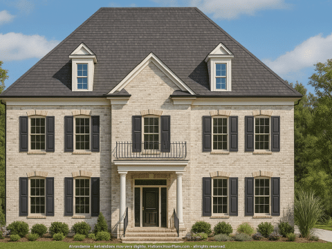 Elegant 2-Story Colonial Revival House Plan with 3,445 Heated Sq Ft