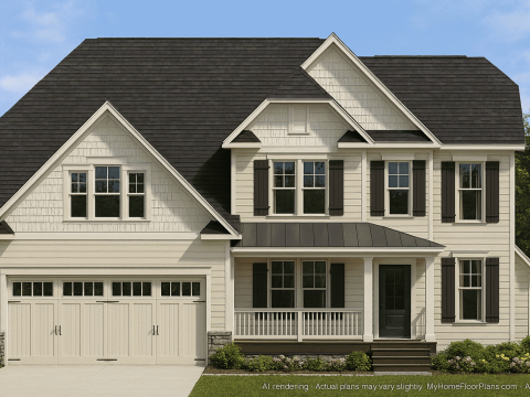 Elegant 2-Story Craftsman House Plan with Open Floor Design