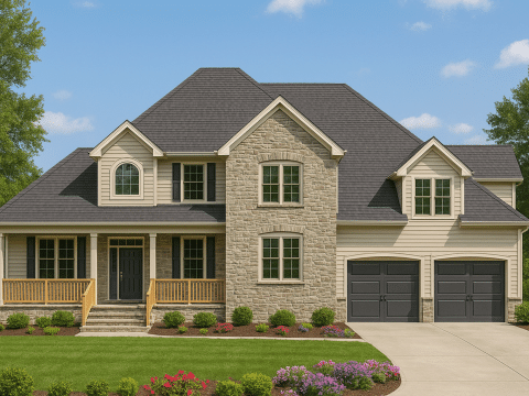Elegant 2-Story Craftsman House Plan with Open Layout & Luxury Features