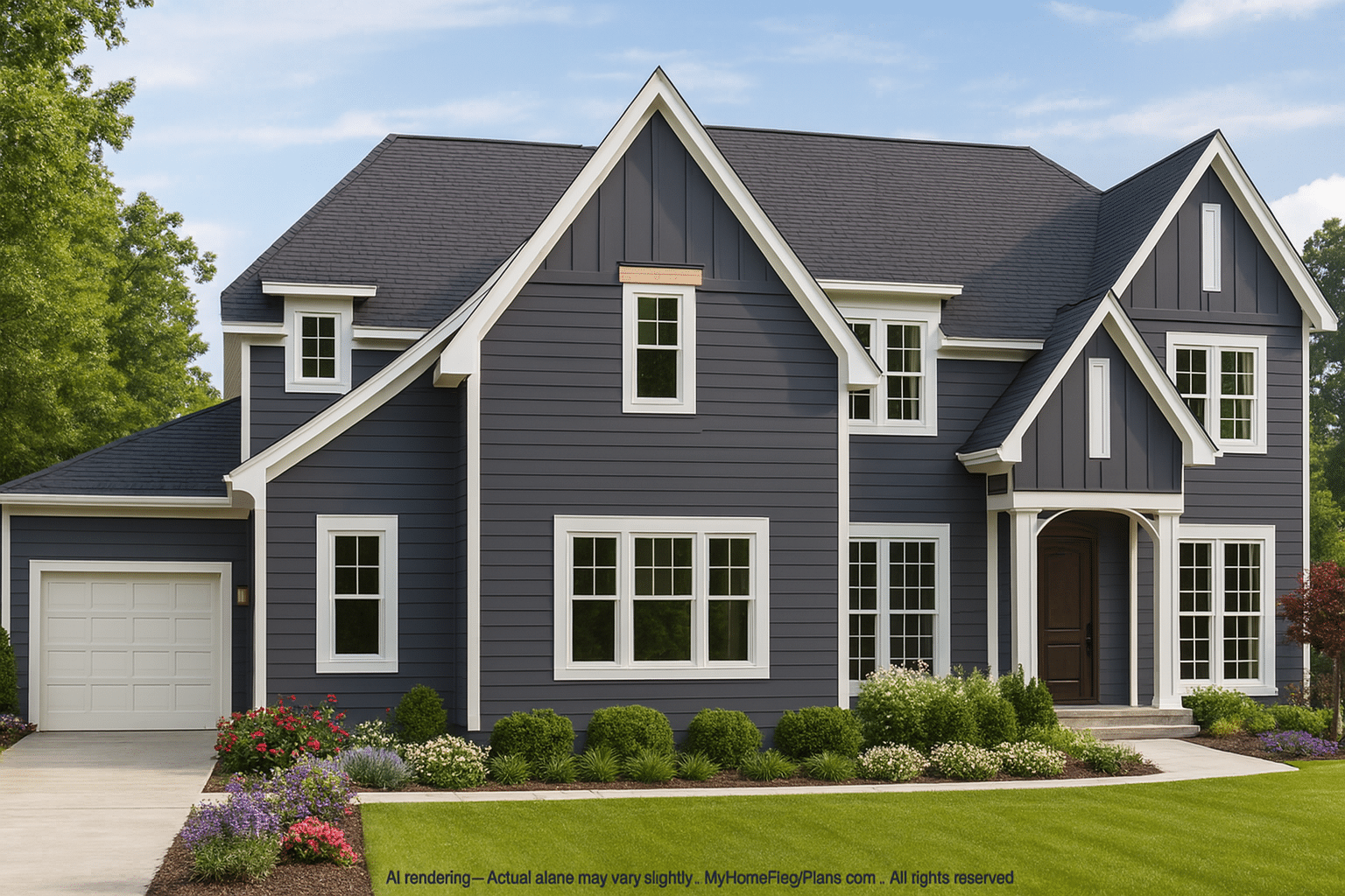 Elegant 2-Story Home Plan with CAD Blueprints and Modern Design