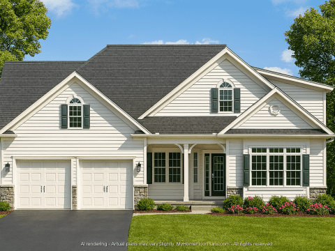 Elegant 2-Story Home Plan with CAD Designs and Blueprint Features