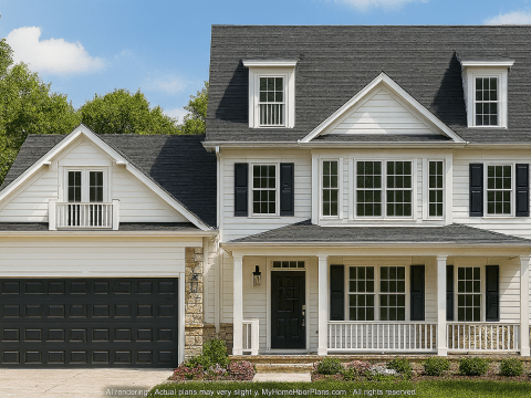 Elegant 2-Story House Plan with 2,466 SF and Modern Layout