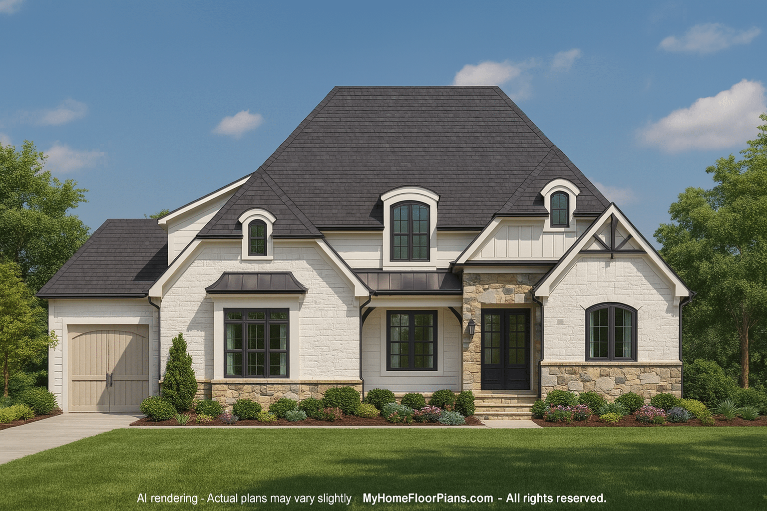 Elegant 2-Story House Plan with 5 Bedrooms & CAD Blueprints
