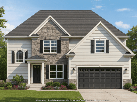 Elegant 2-Story House Plan with Colonial Farmhouse Style