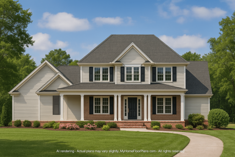 Elegant 2-Story House Plan with Modern CAD & Spacious Layout