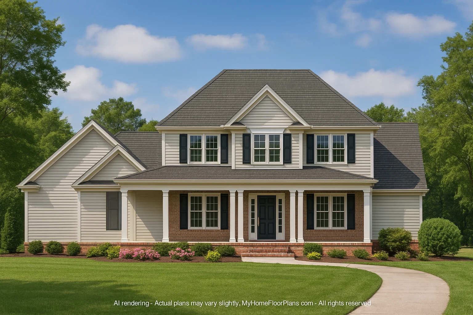 Elegant 2-Story House Plan with Modern CAD & Spacious Layout