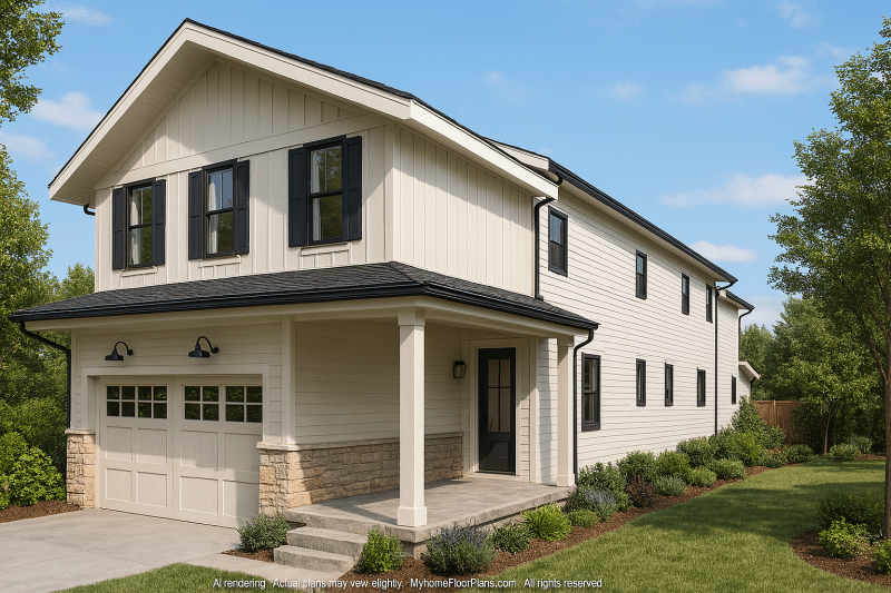 Elegant 2-Story House Plan with Spacious Layout & Modern CAD Designs