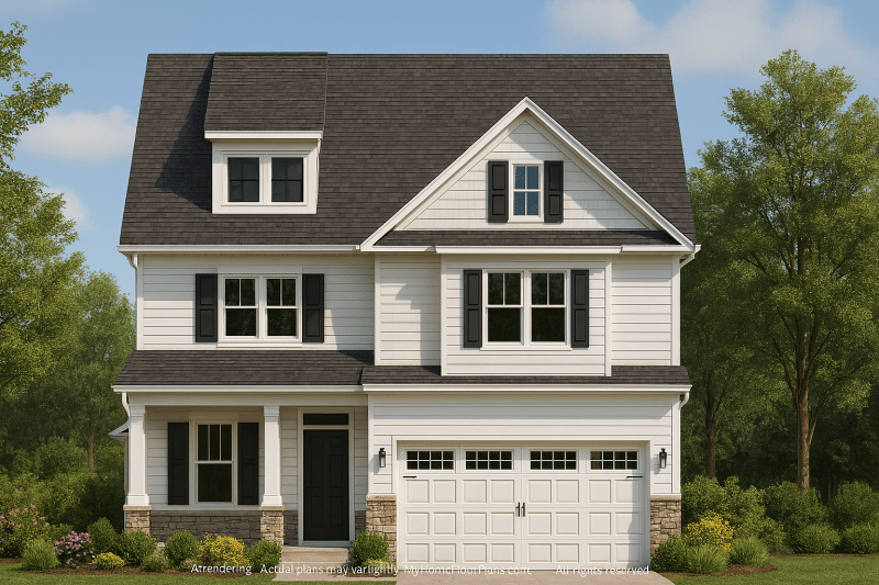 Elegant 2-Story House Plan with Traditional Design and CAD Blueprints