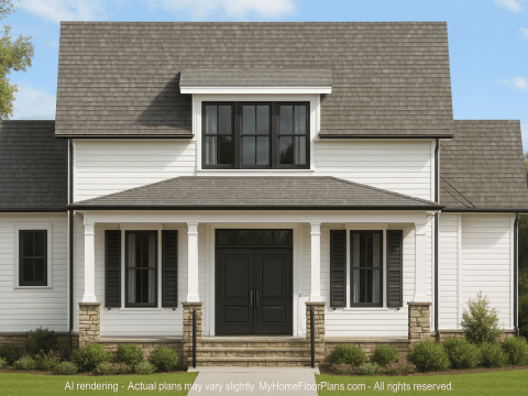 Elegant 2-Story House Plan with Traditional and Craftsman Charm