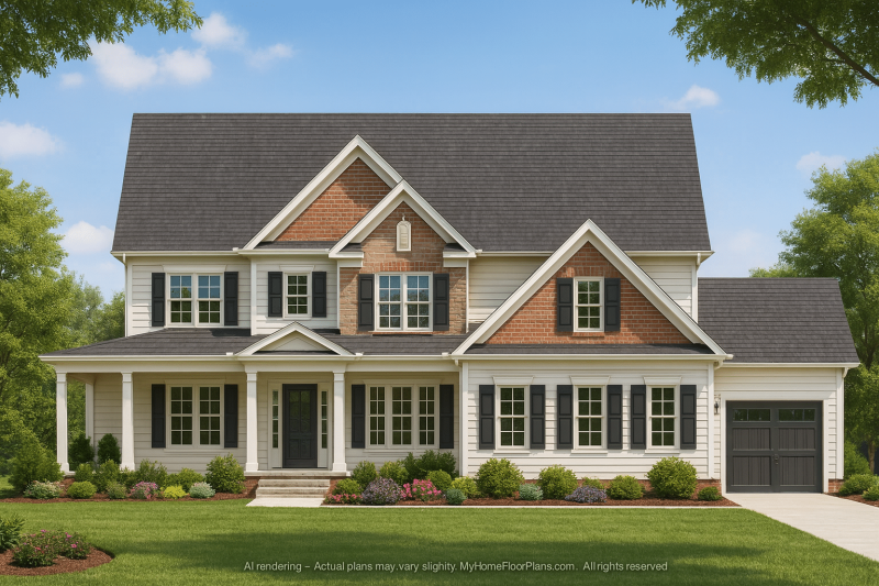 Elegant 2.5 Story Home Plan with Spacious CAD Designs