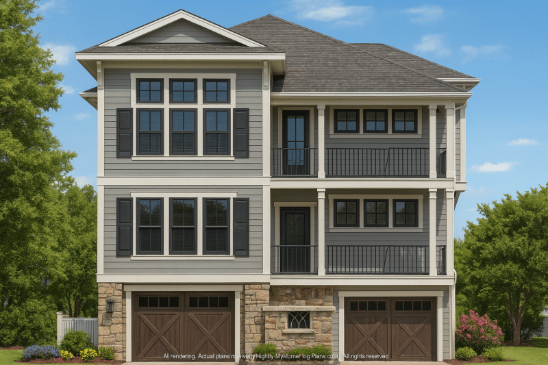 Elegant 3-Bedroom House Plan with Coastal CAD Design