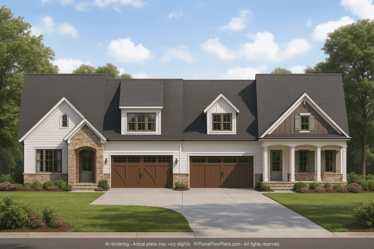 Elegant 3-Story Duplex House Plan with CAD Blueprint Designs