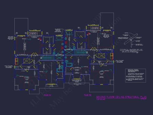 Elegant 3-Story Duplex House Plan with CAD Blueprint Designs