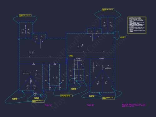 Elegant 3-Story Duplex House Plan with CAD Blueprint Designs