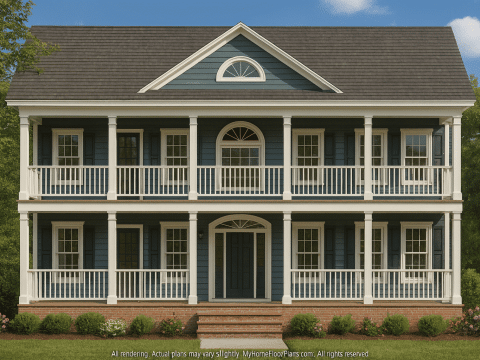 Elegant 3-Story House Plan with 5 Bedrooms and CAD Blueprints