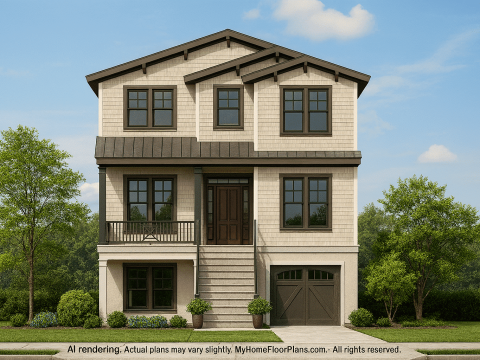 Elegant Beach House Plan with 3 Stories, CAD Blueprints & Coastal Charm