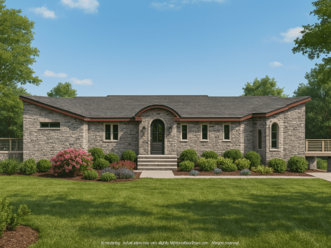 Elegant Craftsman Home Plan with Vaulted Ceilings and Open Floor Design