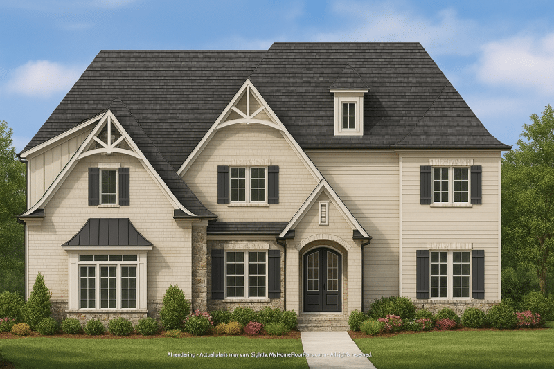 Elegant French Country House Plan with Architectural Floor Designs