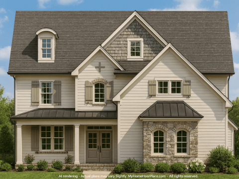 Elegant Home Floor Plan with CAD Blueprints for Designers