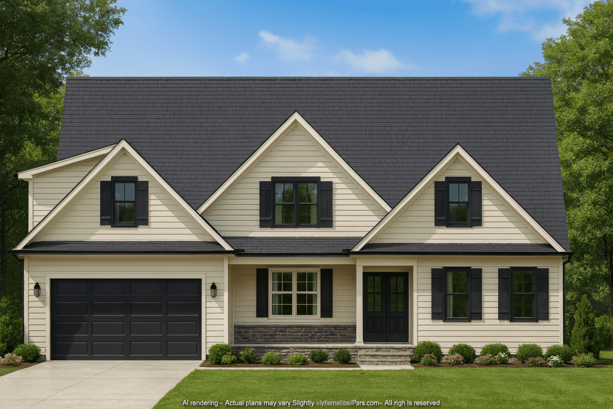 Elegant Home Plan with 4 Bedrooms, CAD Designs & Blueprint Layout