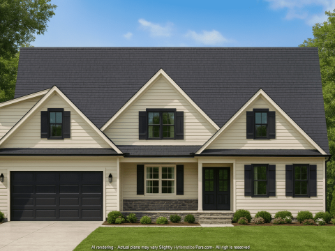 Elegant Home Plan with 4 Bedrooms, CAD Designs & Blueprint Layout