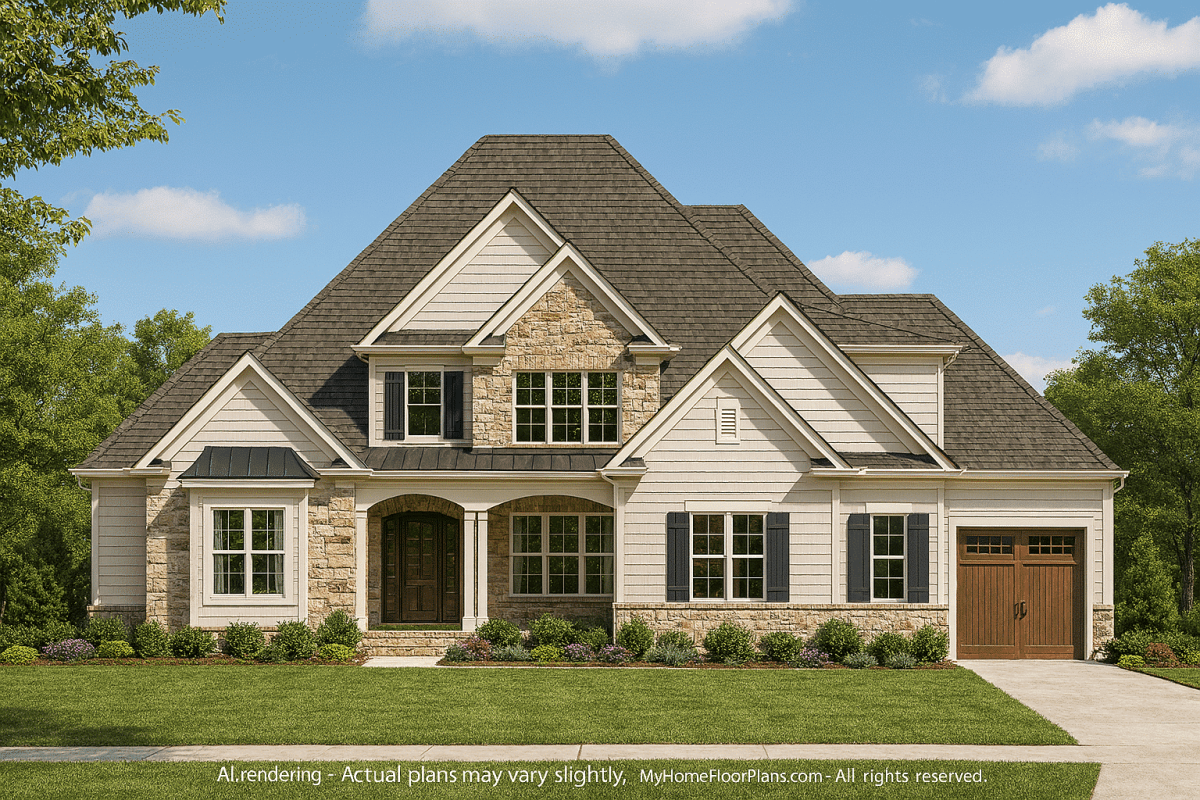 Elegant House Floor Plan with Modern CAD Designs