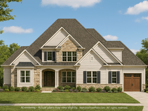 Elegant House Floor Plan with Modern CAD Designs