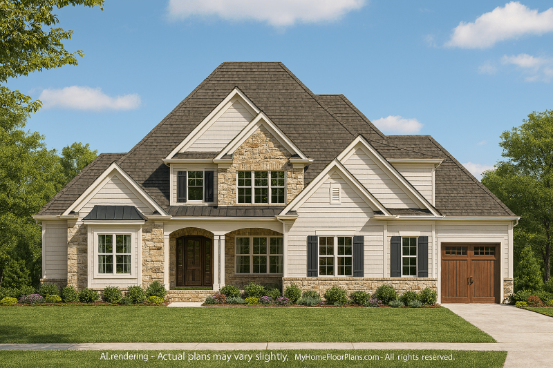 Elegant House Floor Plan with Modern CAD Designs