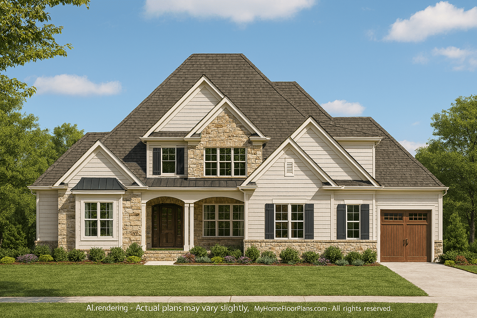 Elegant House Floor Plan with Modern CAD Designs