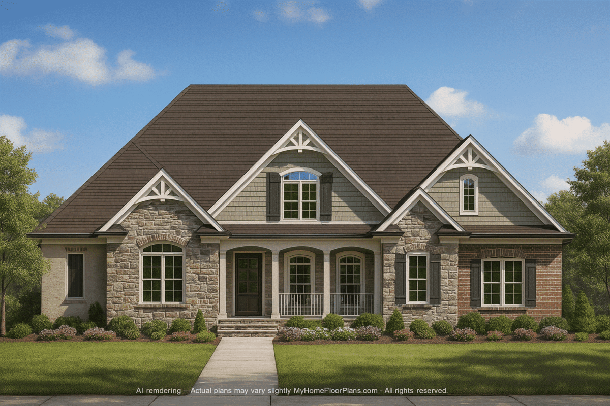 Elegant House Plan with Basement & Bonus Room for Flexible Living