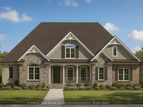 Elegant House Plan with Basement & Bonus Room for Flexible Living