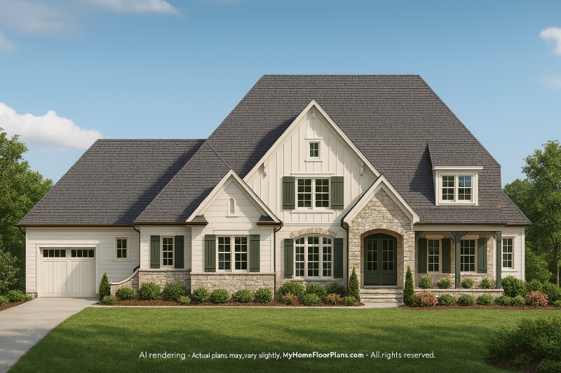 Elegant House Plan with Spacious Floor Plan, Blueprint, and CAD Designs