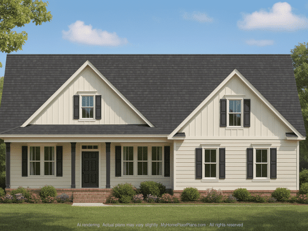 Elegant One-Story House Plan with Open Layout and Modern Comfort