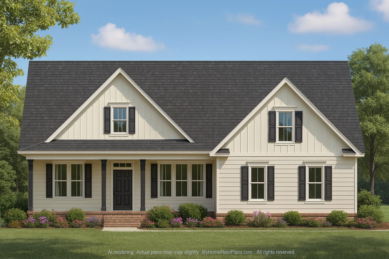 Elegant One-Story House Plan with Open Layout and Modern Comfort
