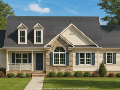 Elegant Small Home Plan with CAD Blueprint for Designers