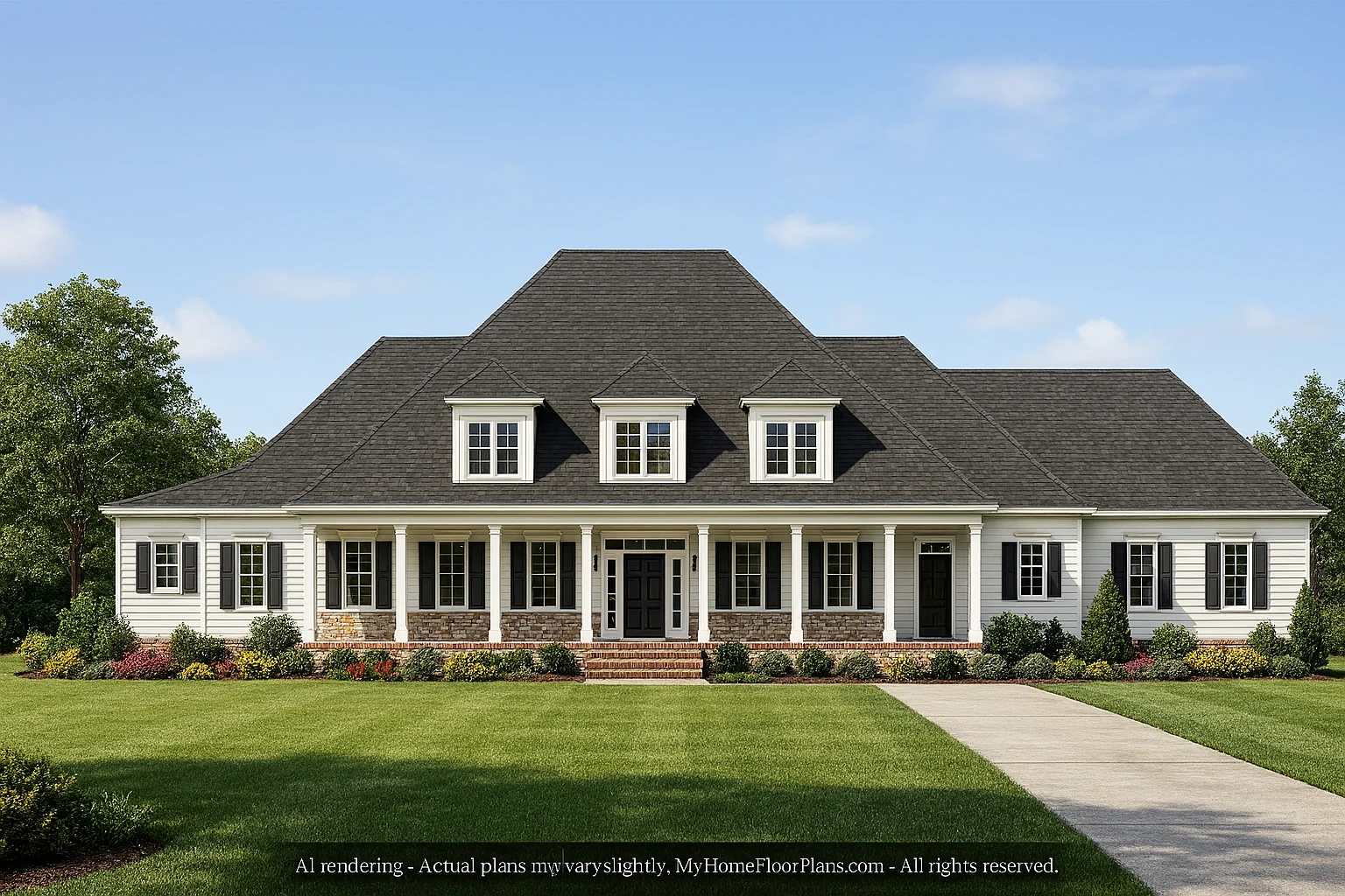 Elegant Traditional Home Plan with Detailed Architecture & CAD