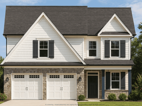 Elegant Two-Story Home Plan with Craftsman Charm and CAD Blueprints