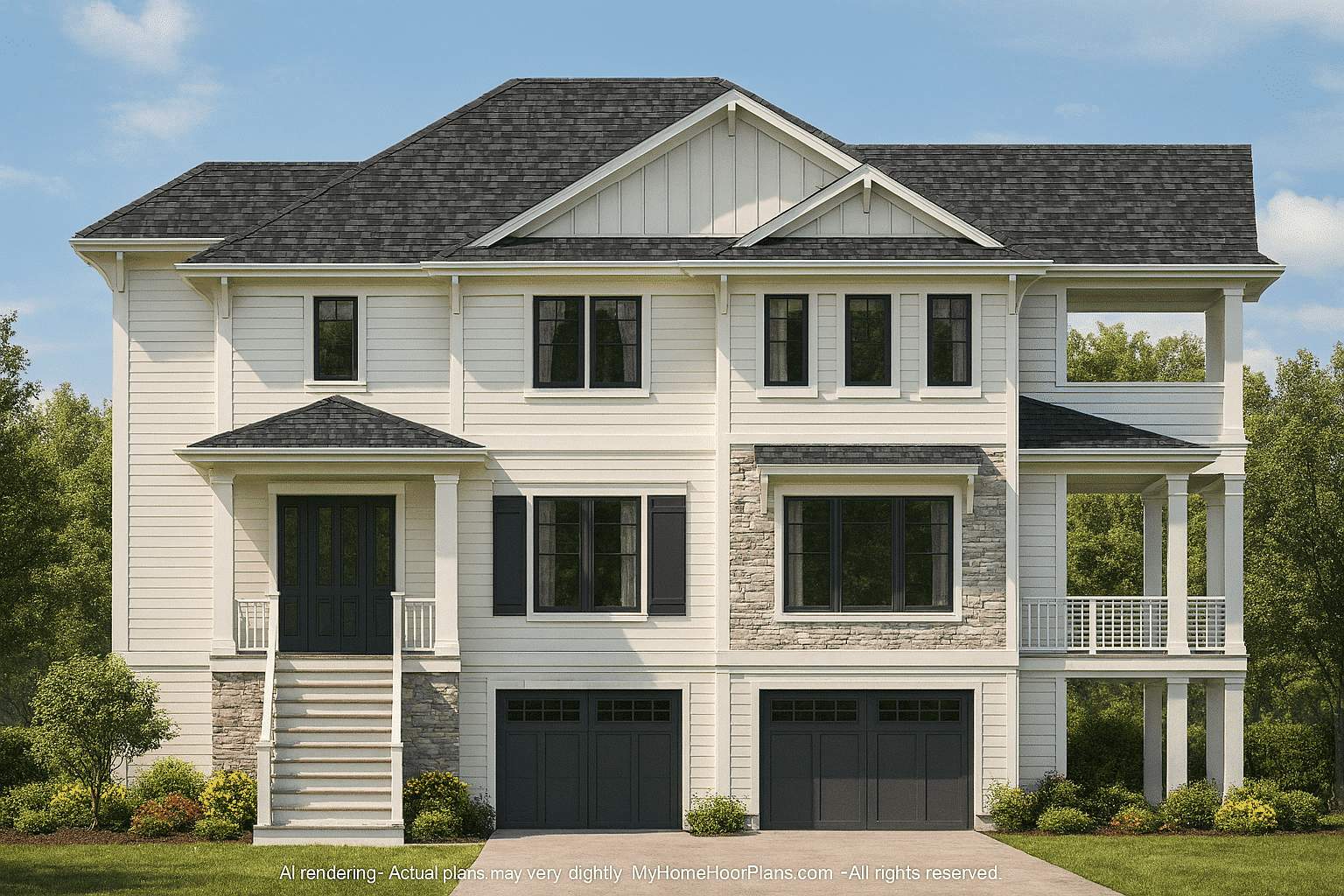 Elevated Beach Home Plan with Spacious Floor Design & CAD