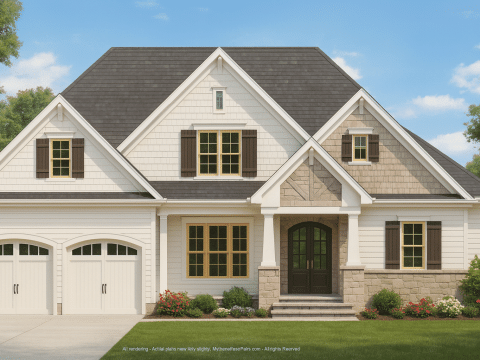 Exceptional 2-Story House Plan with Craftsman and Traditional Style