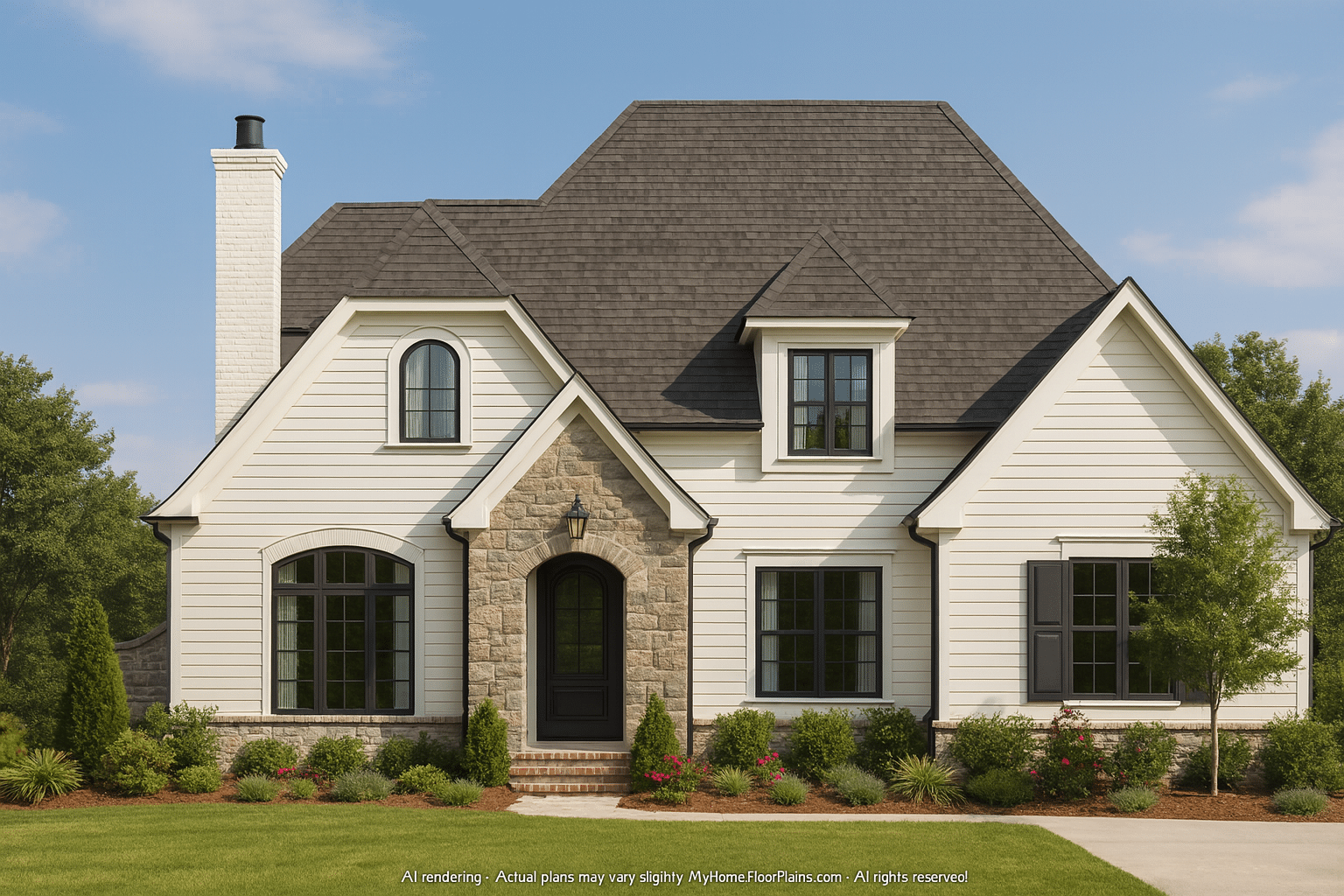 French Country Home Plan with Blueprint for Modern Living