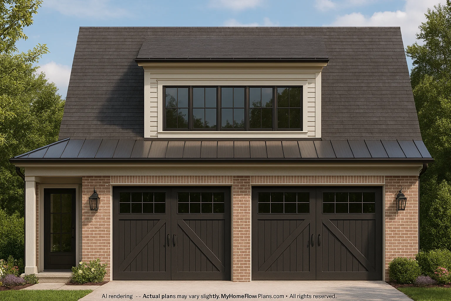 Garage with Living Space Blueprint – Functional Floor Plan Design