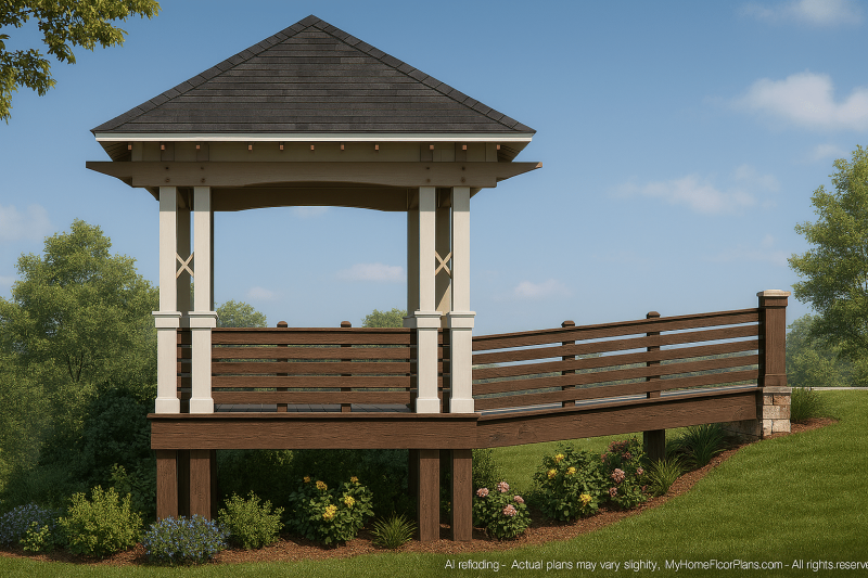 Gazebo Plans & Blueprints - 14' x 28' Outdoor Pavilion Design