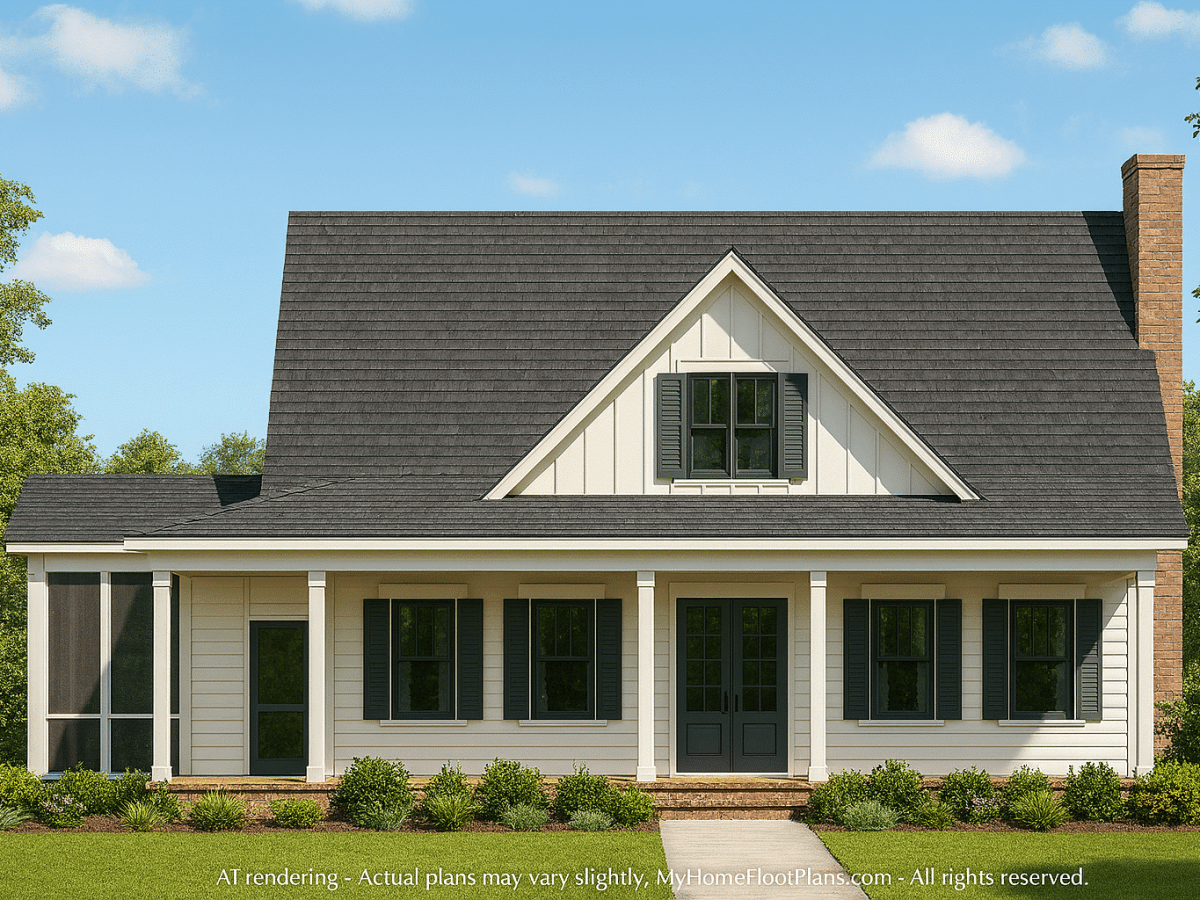 Ideal 2-Story House Plan with Rustic Craftsman Architecture