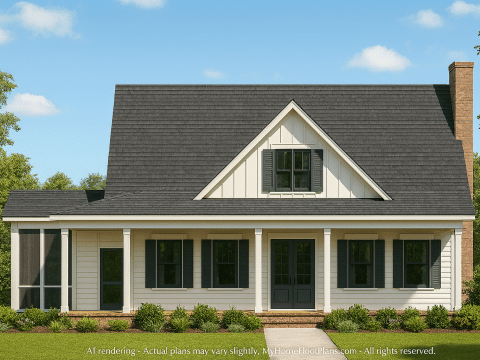 Ideal 2-Story House Plan with Rustic Craftsman Architecture