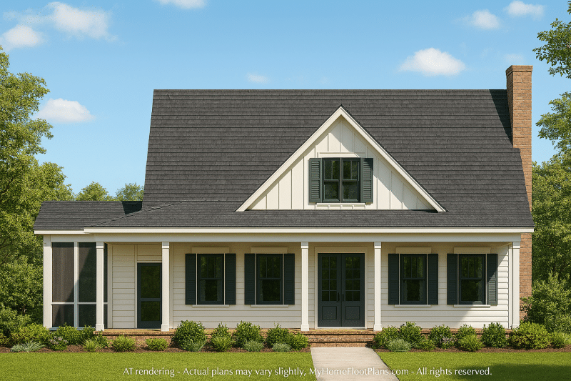 Ideal 2-Story House Plan with Rustic Craftsman Architecture