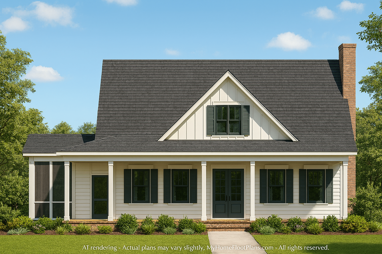 Ideal 2-Story House Plan with Rustic Craftsman Architecture