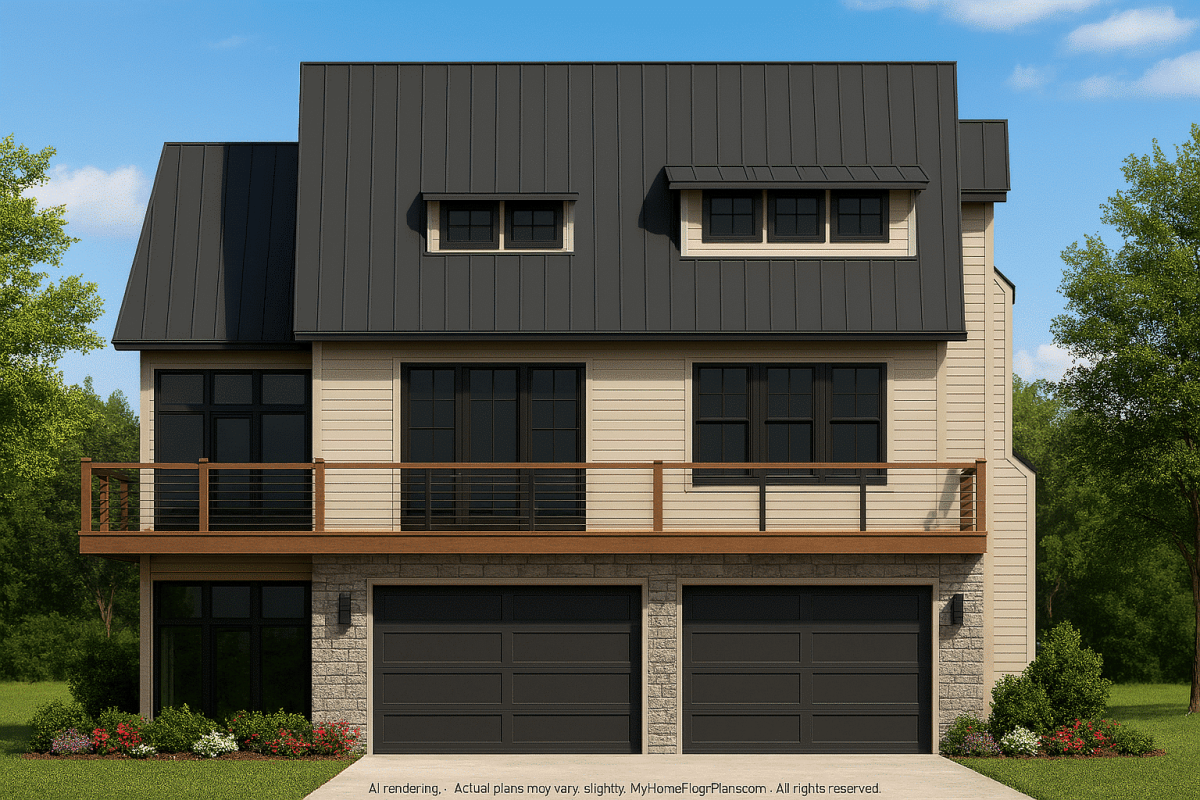 Luxurious 3-Story Beach Home Plan with Coastal Design